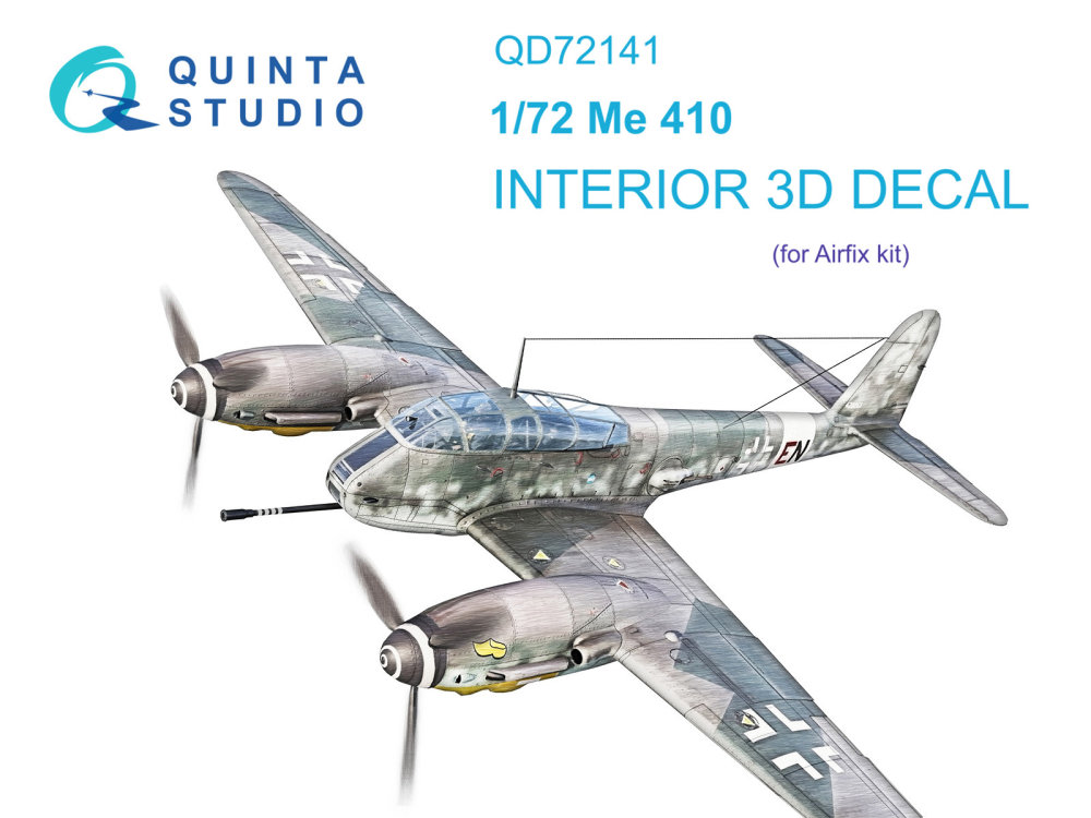 1/72 Me 410 3D-Print.&col. Interior (AIRF)