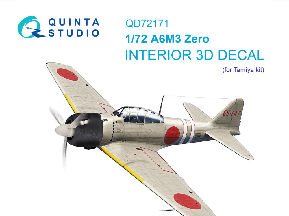 1/72 A6M3 Zero 3D-Printed&col.Interior (TAM)