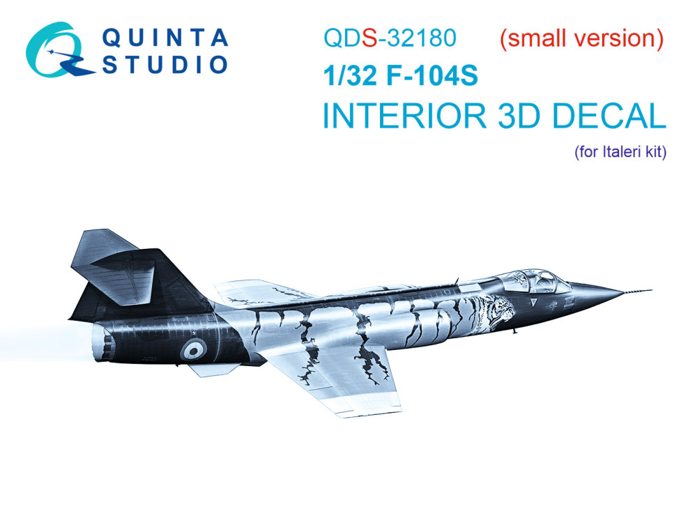 1/32 F-104S 3D-Print.&col. Interior (ITA) SMALL