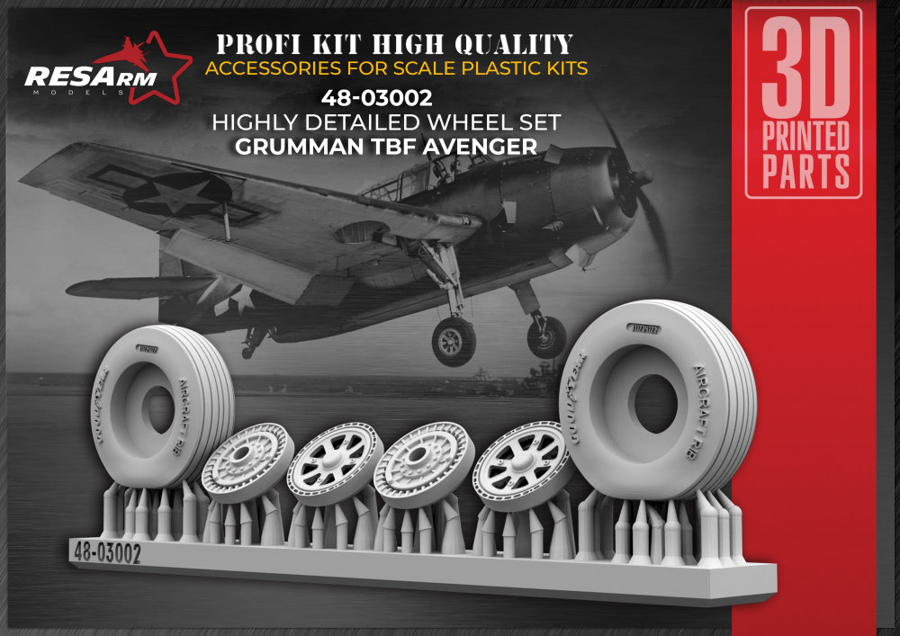 1/48 Grumman TBF AVENGER wheels set