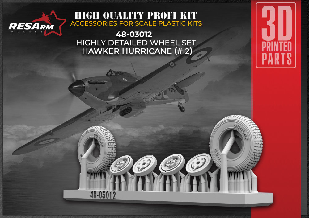 1/48 Hawker Hurricane wheels set type 2