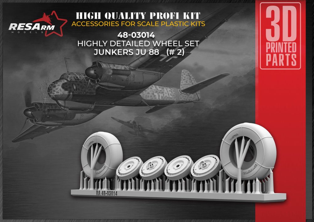 1/48 Junkers Ju-88 wheels set type 2