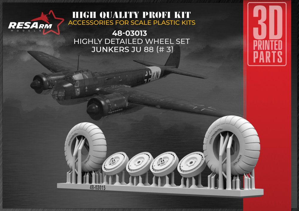 1/48 Junkers Ju-88 wheels set type 3