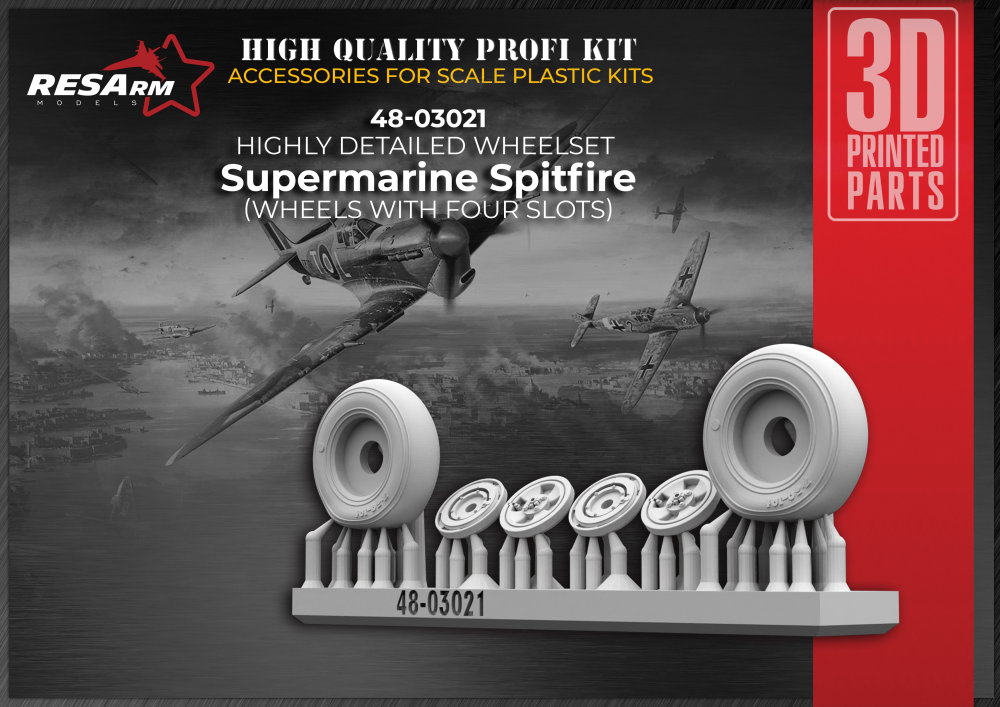 1/48 Supermarine Spitfire wheels set type 2