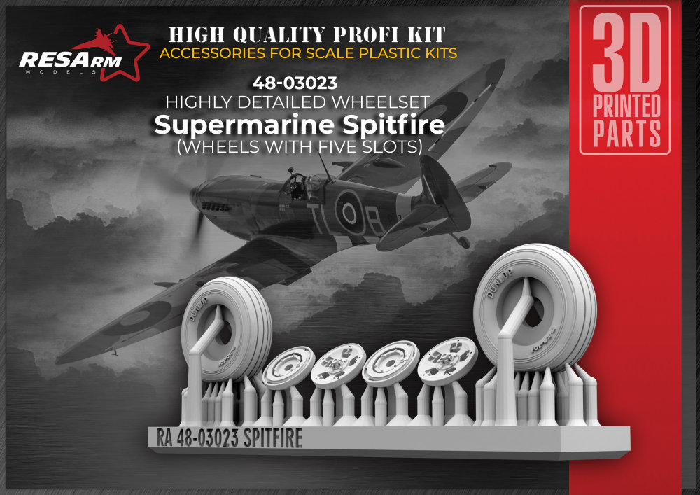 1/48 Supermarine Spitfire wheels set type 4