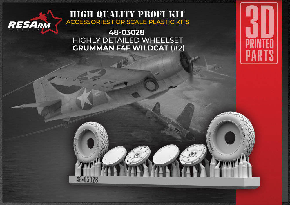 1/48 F4F WILDCAT wheels set type 2