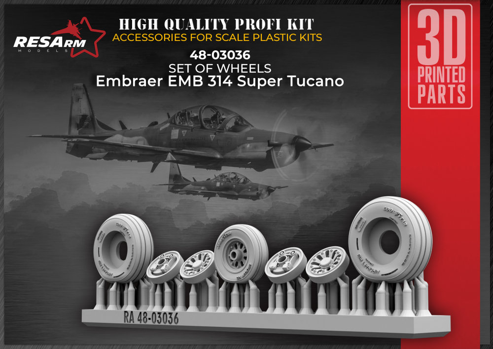 1/48 EMB 314 SUPER TUCANO wheels set