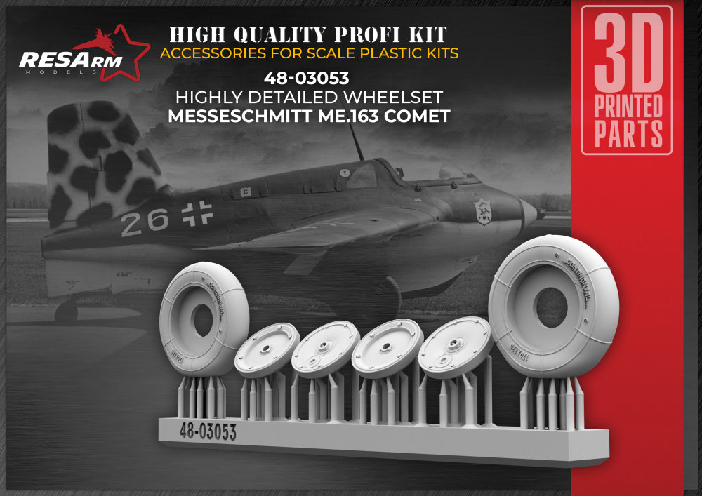 1/48 Me 163 Comet wheels set type 1