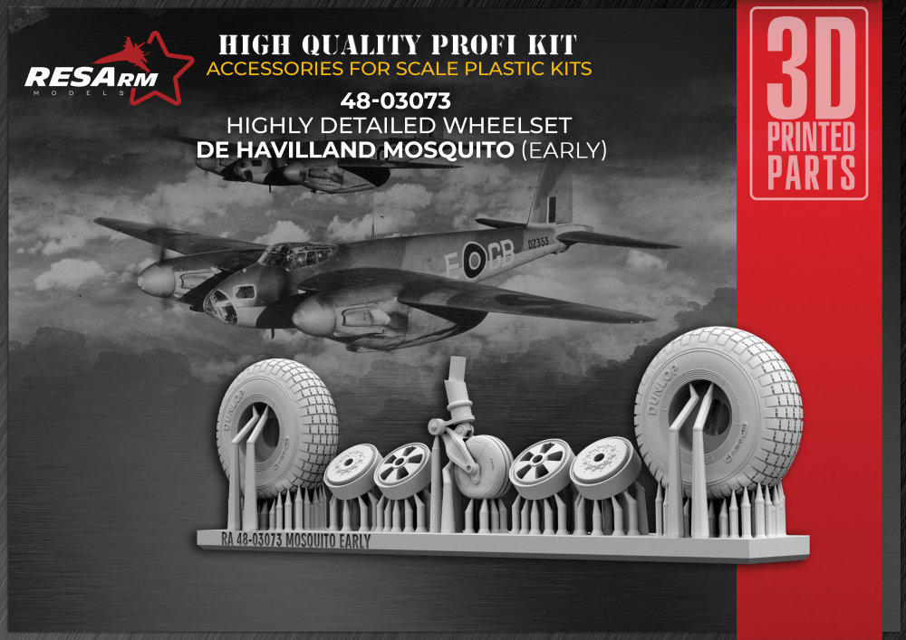 1/48 D.H. Mosquito (early) wheels set