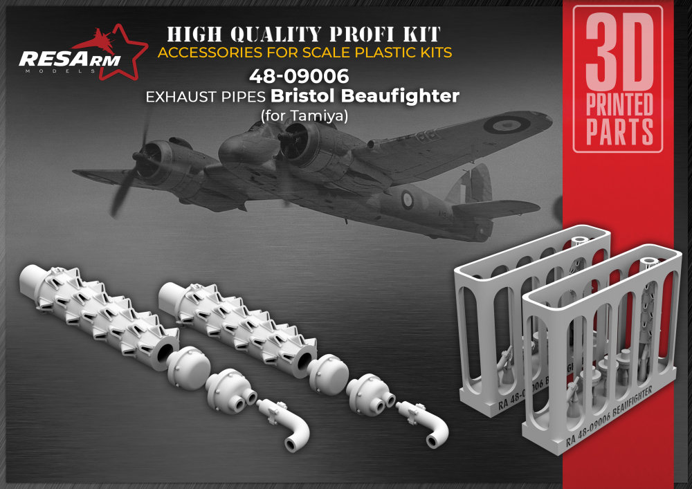 1/48 Bristol Beaufighter Exhaust Pipes (TAM)