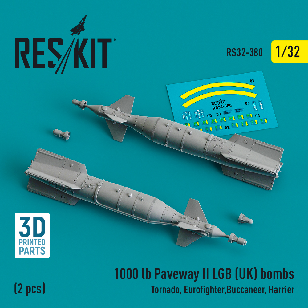 1/32 1000 lb Paveway II LGB (UK) bombs (2 pcs.)