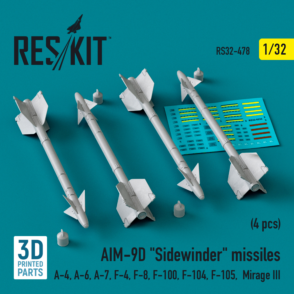 1/32 AIM-9D 'Sidewinder' missiles (4 pcs.)