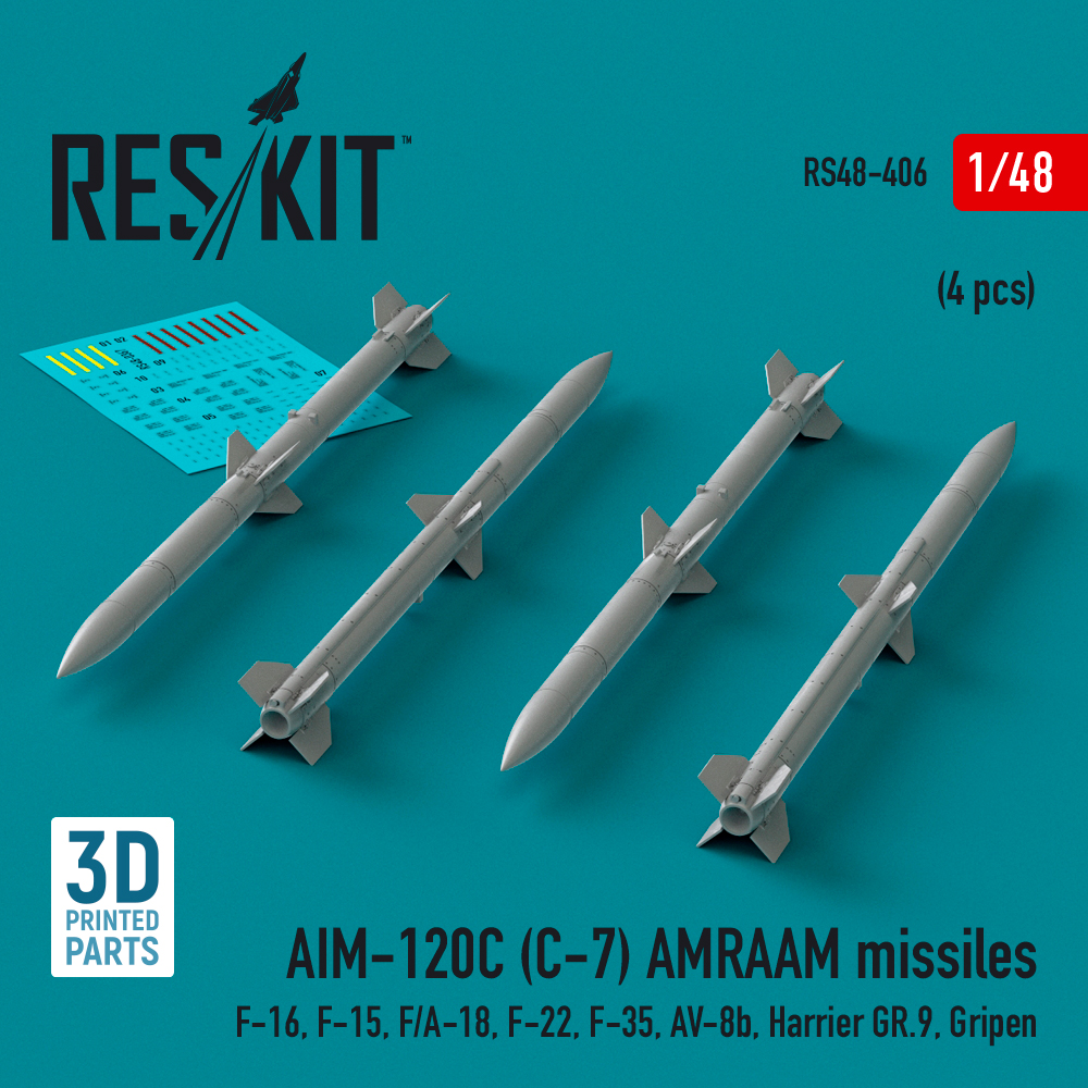 1/48 AIM-120C (C-7) AMRAAM missiles (4 pcs.)