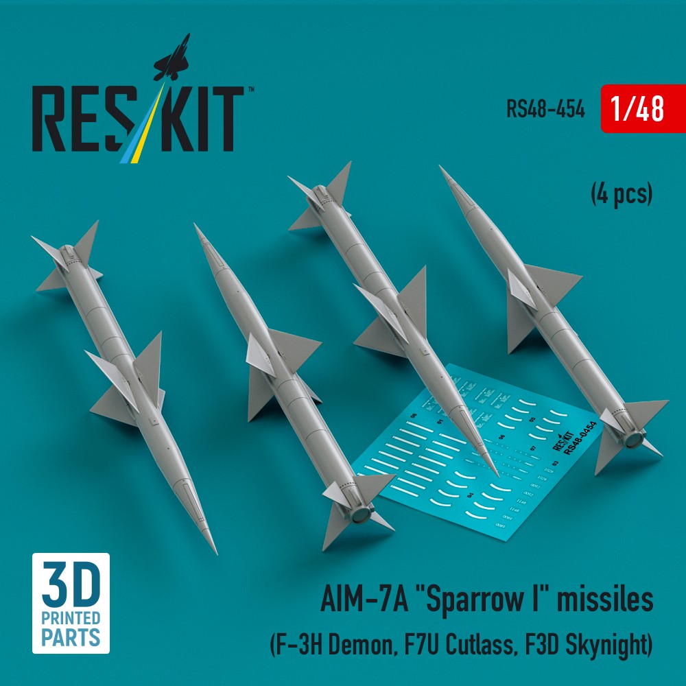 1/48 AIM-7A 'Sparrow I' missiles (4 pcs.)