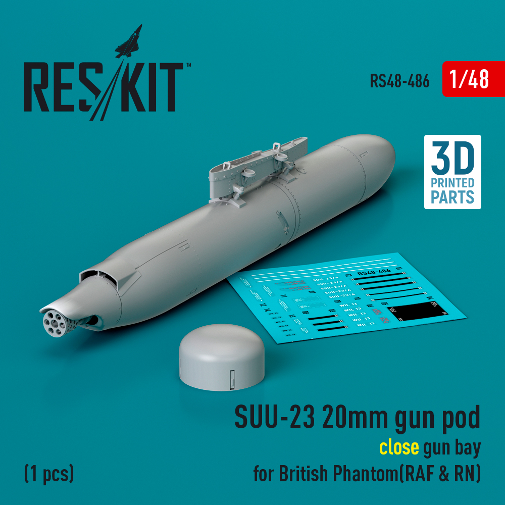 1/48 SUU-23 20mm gun pod (close gun bay)