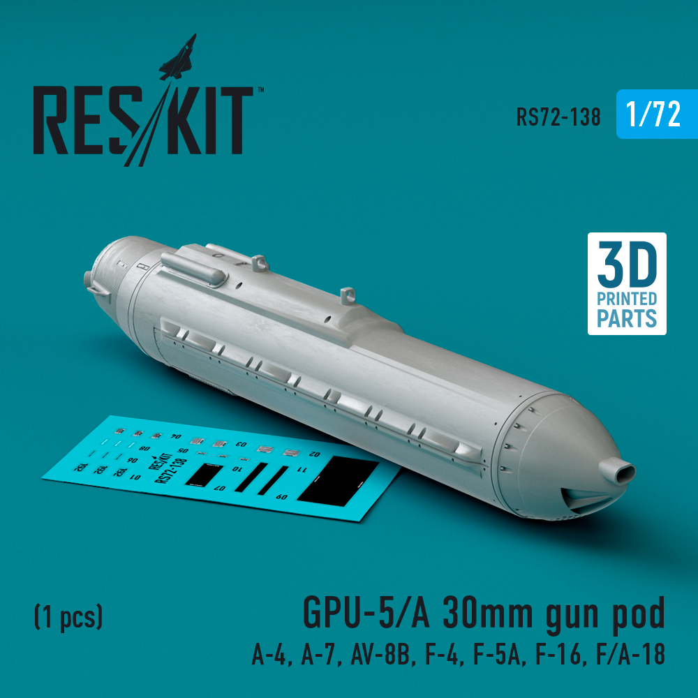 1/72 GPU-5/A 30mm gun pod