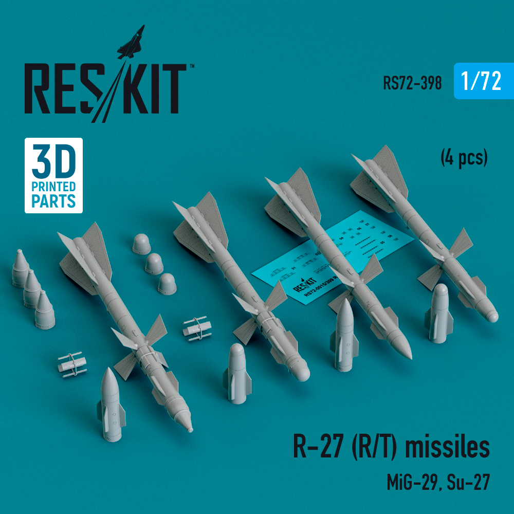 1/72 R-27 (R/T) missiles (MiG-29, Su-27) (4 pcs.)