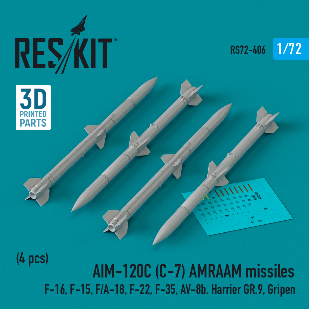 1/72 AIM-120C (C-7) AMRAAM missiles (4 pcs.)