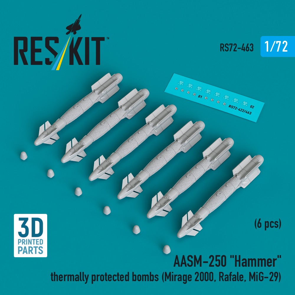 1/72 AASM-250 'Hammer' thermally protected bombs