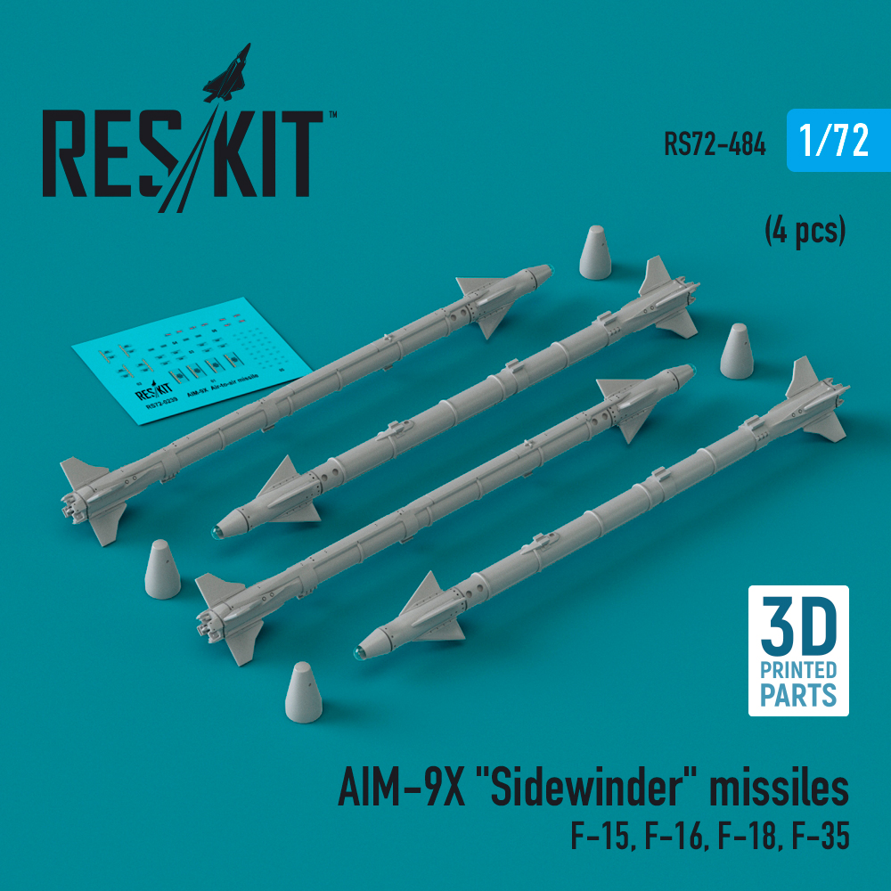 1/72 AIM-9X 'Sidewinder' missiles (4 pcs.)