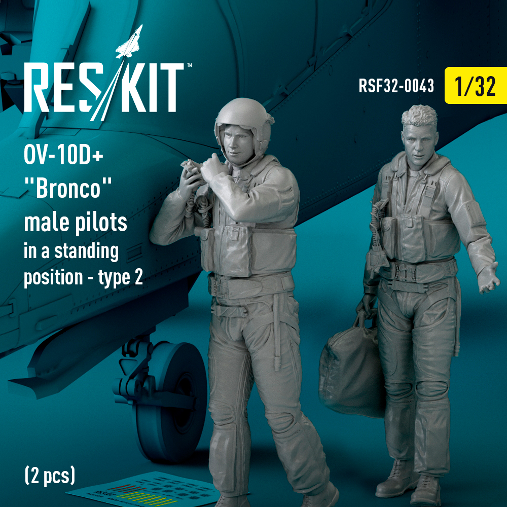 1/32 OV-10D+ 'Bronco' male pilots standing Type 2