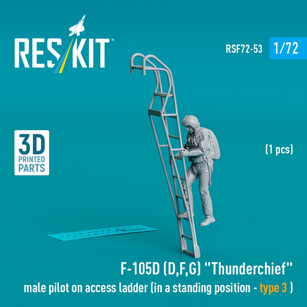 1/72 F-105 (D,F,G) male pilot on access ladder 3