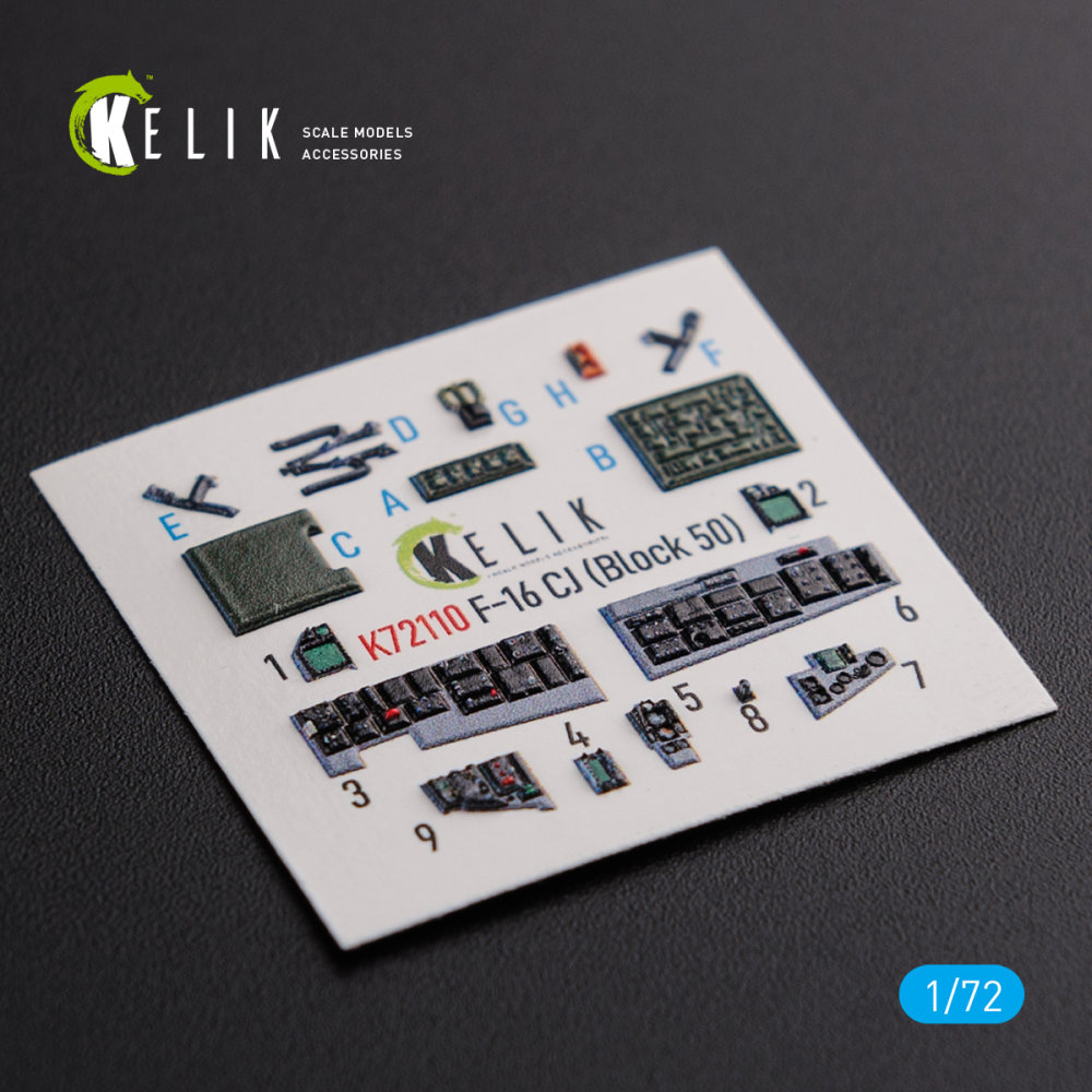 1/72 F-16 CJ (Block 50) Interior 3D (TAM)