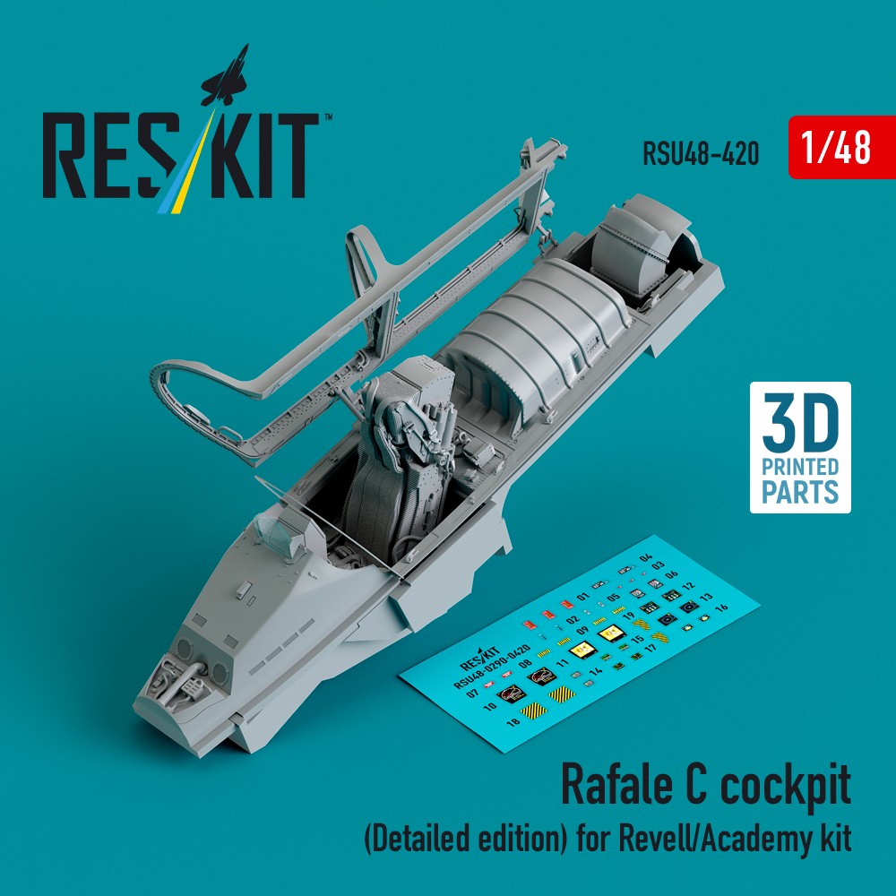 1/48 Rafale C cockpit (Detailed edition)