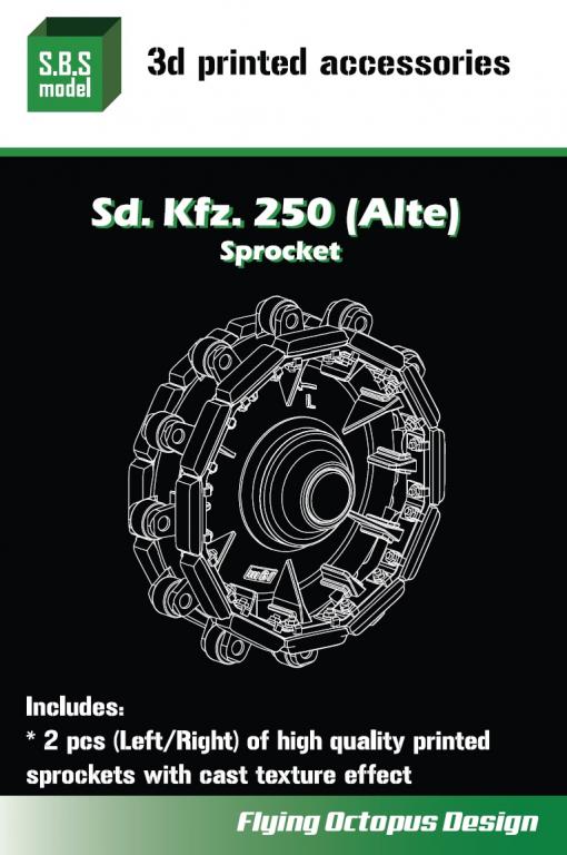 1/35 Sd.Kfz.250 (Alte) Sprocket, 2 pcs. (TAK/DRAG)