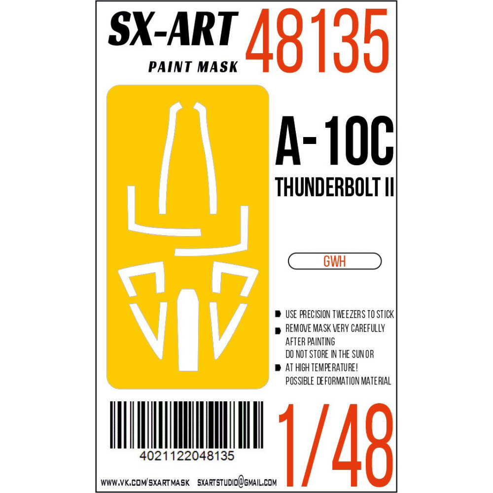 1/48 Paint mask A-10C Thunderbolt II (GWH)